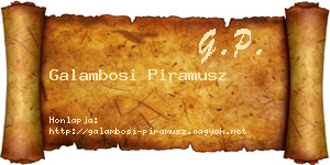Galambosi Piramusz névjegykártya